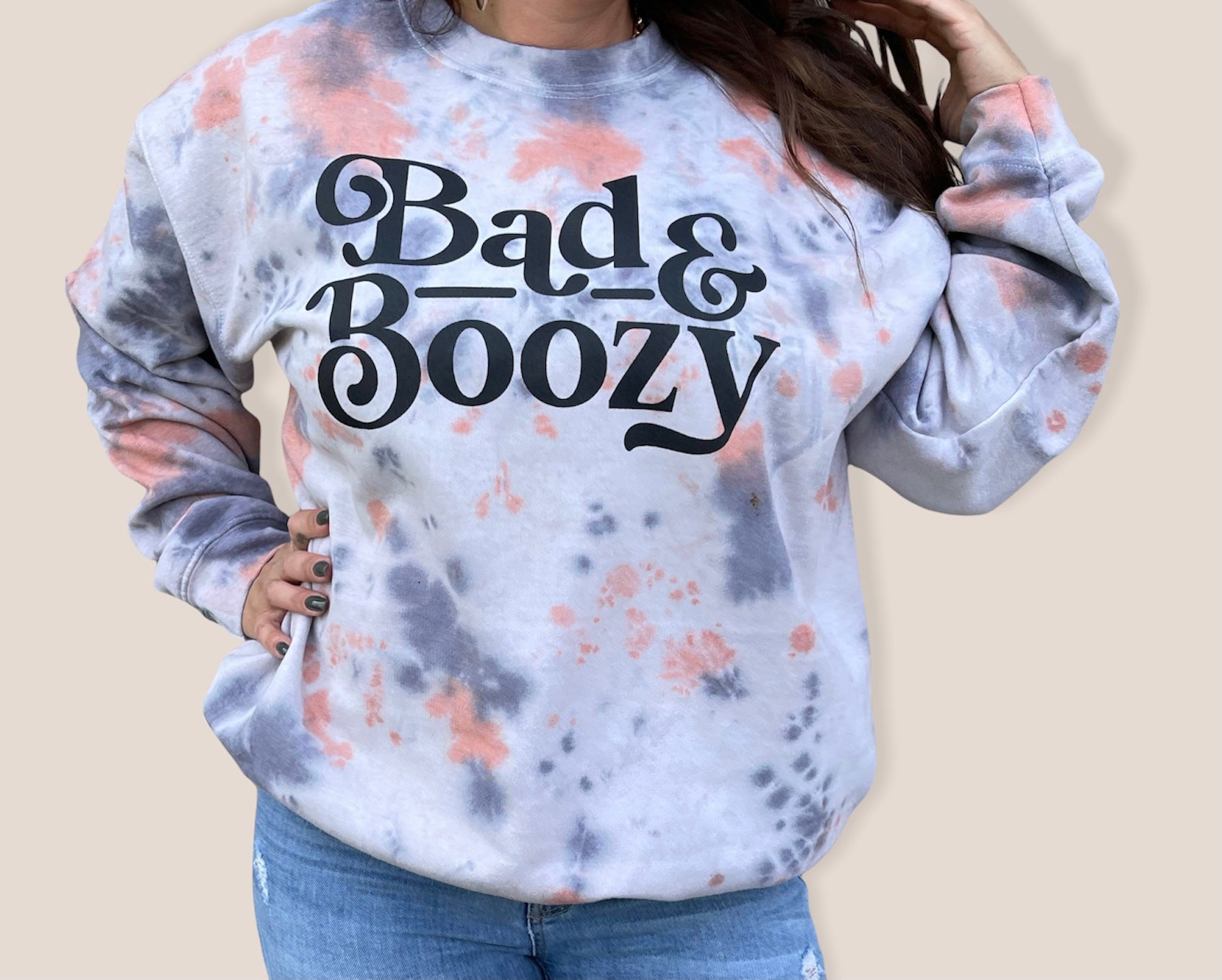 Bad and Boozy Adult Crewneck