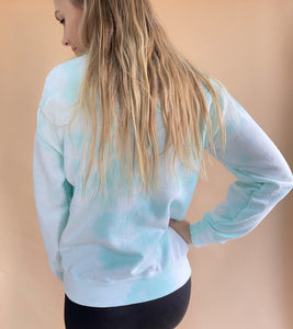 Minty Tie Dye Adult Crewneck