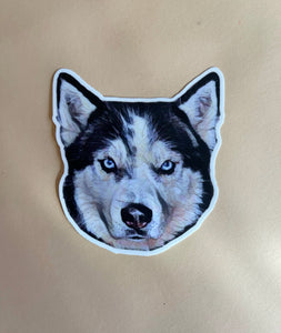 Husky Head Sticker