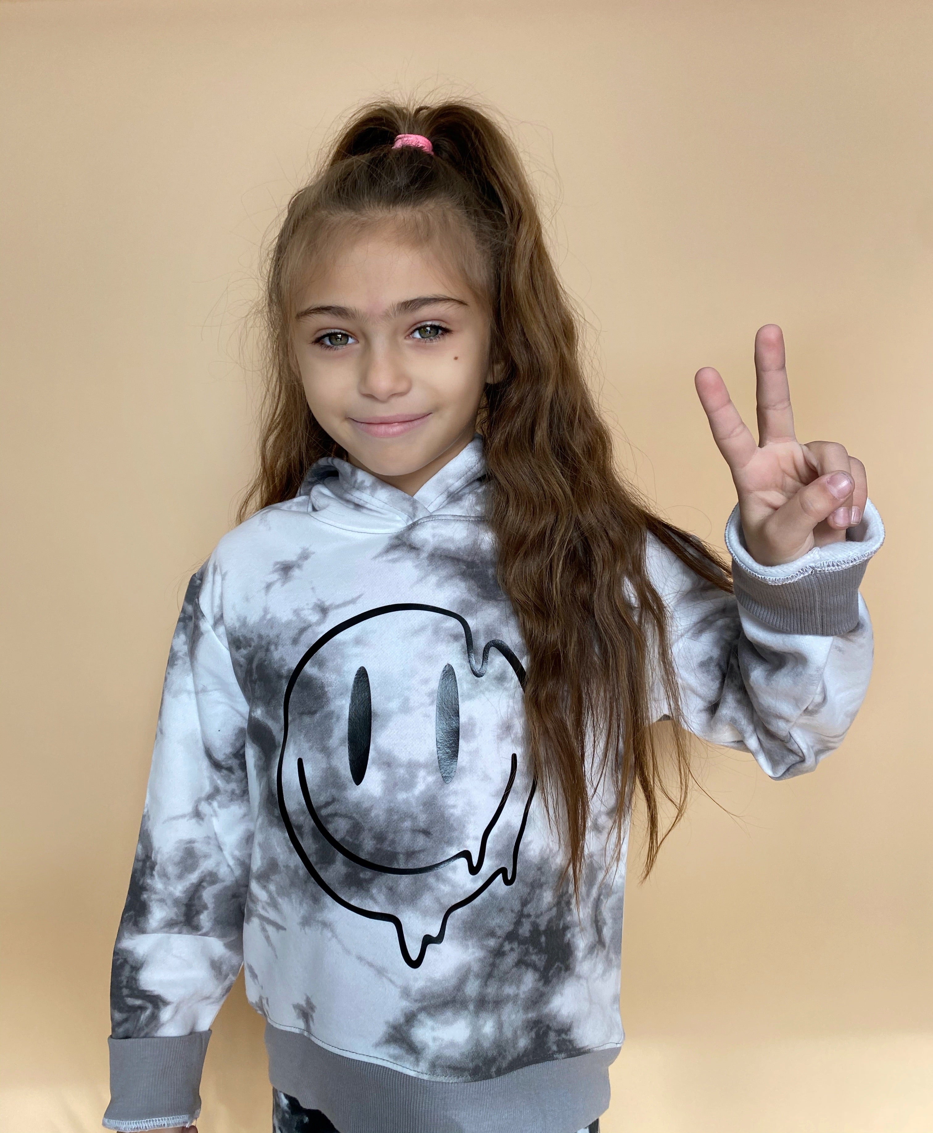 Smiley Drip Girls Hoodie